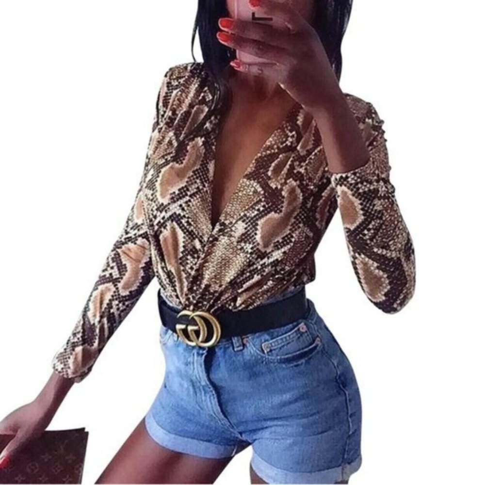 Zara Blogger Favorite Snake Print Rare Wrap